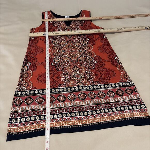 Dressbarn Dress Women A-Line Sundress Cottagecore Bohemian XL Deep V-Neck Sheath - Picture 9 of 10